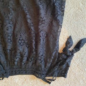 black floral print lace dress